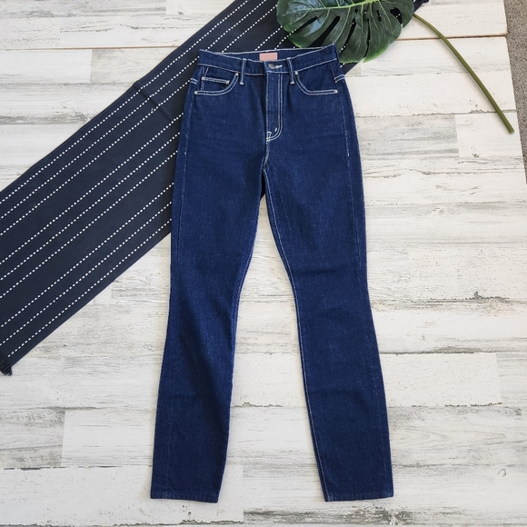 Mother The Ankle Swooner Jeans In Ooh La La Dark Wash Size 24 - Picture 3 of 11